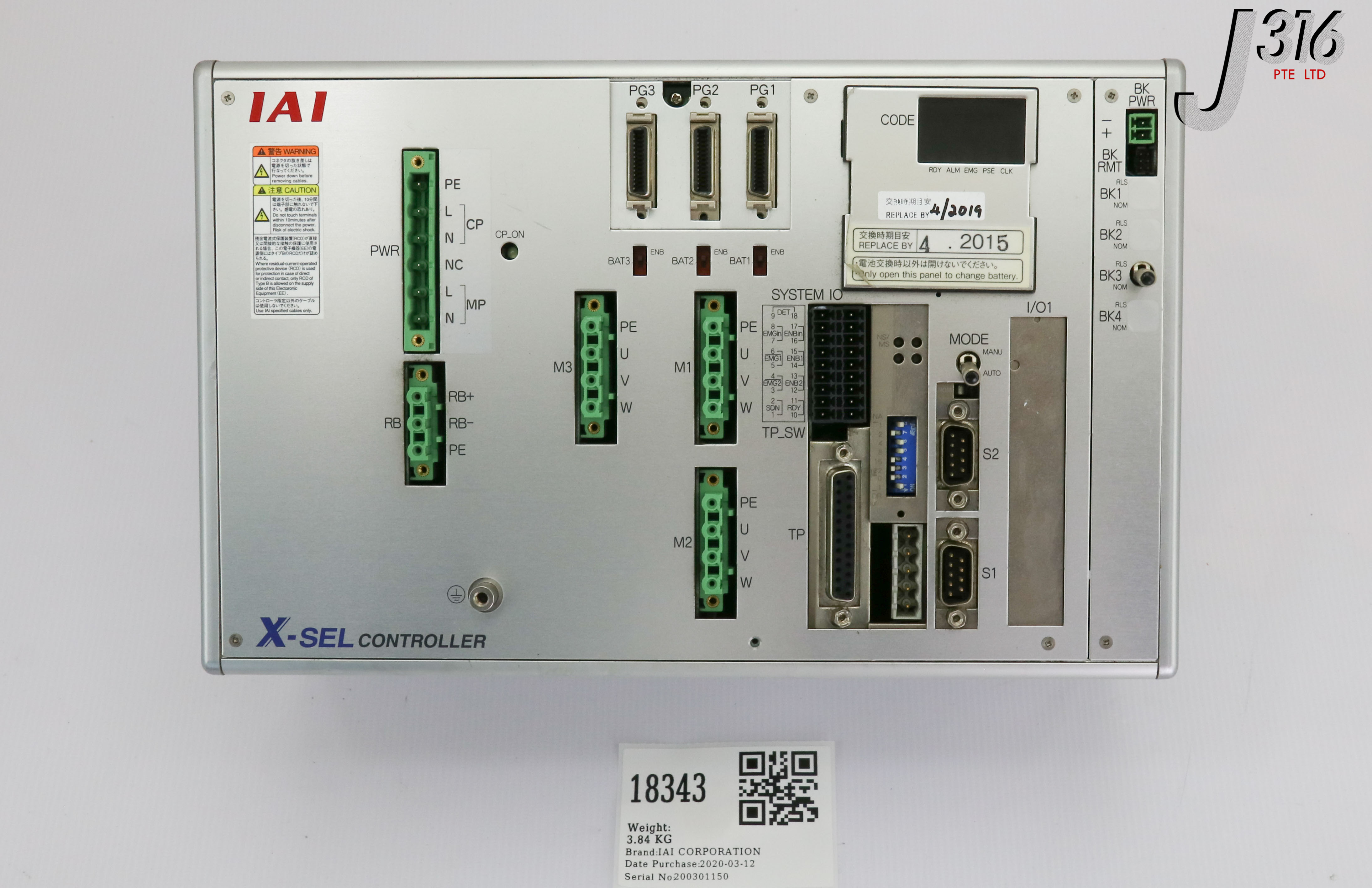 18343 IAI PROGRAM OPERATION MULTI-AXIS CONTROLLER HIGH CAPACITY… –  J316Gallery